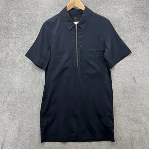 Cos Kleid Damen UK 8 blau Lagenlook Hängerchen Taschen Chore Utility halber Reißverschluss - Bild 1 von 14
