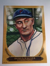2018 Topps Gallery Hall of Fame Jumbo 5x7 Honus Wagner Pirates HOF1 Gold 03/10