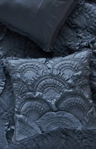 Anthropologie Rivulets Kissenbezug blau EURO-Größe Bettwäsche - Bild 1 von 3