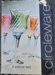 Circleware Mirage 6 Piece 9oz Wine Glasses 18015 - Picture 1 of 7