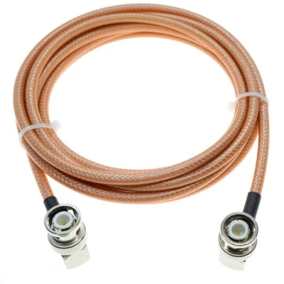 BNC Male Right Angle to BNC Male 90° Q9 Lot RF Pigtail Jumper RG400 Cable - Image 1 of 4