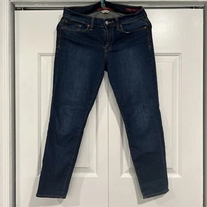 Pantalones de mezclilla para mujer LUCKY BRAND Sophia Capri talla 4/27 lavado oscuro - Imagen 1 de 9