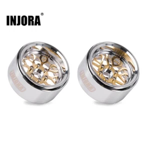 INJORA 1.9" Aluminio Latón Beadlock Ruedas 1/10 RC Oruga, 9.65mm Desplazamiento - Imagen 1 de 17