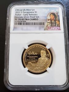2022 S Sacagawea PROOF $1 Ely S. Parker ER NGC PF70 Ultra Cameo from Set