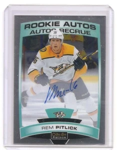 2019-20 O-Pee-Chee Platinum Rem Pitlick tarjeta automática Nashville Predators - Imagen 1 de 2