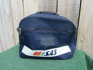 Vintage SAS Scandinavian Airlines Blue Travel Carry On Bag Luggage - Picture 1 of 11