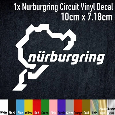 HYPERMOLES Nurburgring Circuit Track Race Vinyl Decal Sticker, HPM032