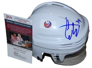 COLE EISERMAN signed (NEW YORK ISLANDERS) Mini Hockey Helmet JSA AJ47109 - Picture 1 of 3