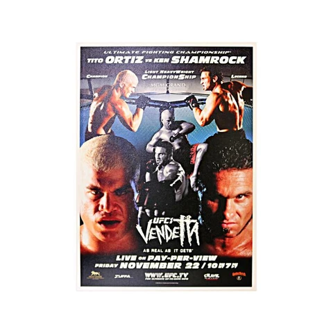UFC 40: Vendetta Replica Event Poster on 18x26 Stretched Canvas Cover