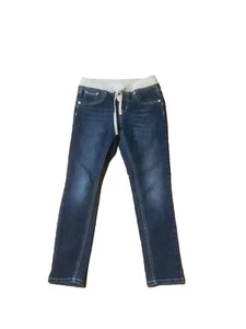 Justice Youth Girls Skinny Jeans Jeggings Size 8.5 Pull On Dark Denim EUC - Picture 1 of 11