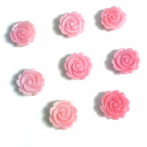 2 piezas Natural Rosa Cáscara Flor de Rosa 10 mm - NUEVO HÁGALO USTED MISMO Diseño de Cuentas al Mayor - Imagen 1 de 4