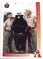 1996 Alexandria Aces Kisatchie Natl Forrest Service Fire Prevention Trading Card