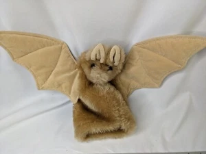And Puppets Bat Plush Tan 11 Inch Tall Wingspan 19.5 Inch Stuffed Animal Toy - Picture 1 of 8