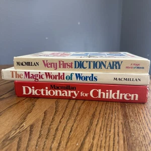 Vintage Macmillan Children’s Dictionary 1977 Lot of 3 Hardback Books - Picture 1 of 10
