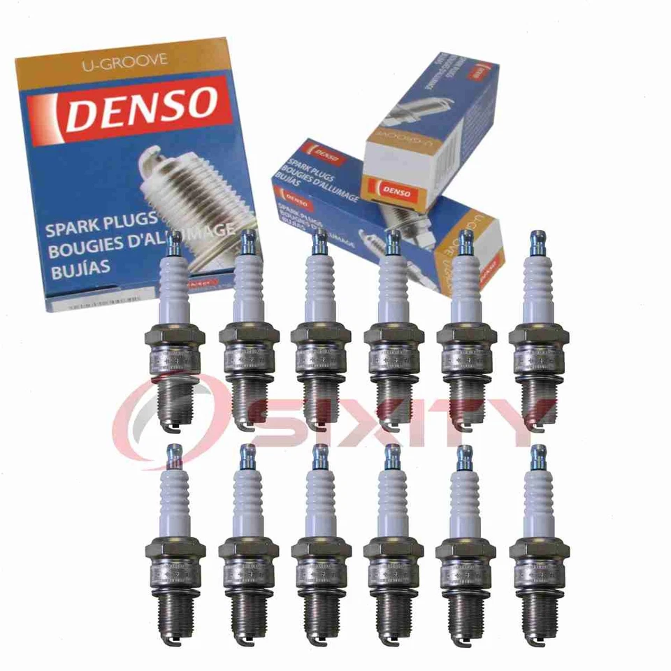 12 bujías Denso estándar ranura en U para Ferrari 512 BB 1977-1985 4,9 L np Foto 1 de 4