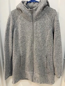 Giacca lunga Athleta donna Cya Stronger full zip cappuccio grigio erica L - Foto 1 di 8