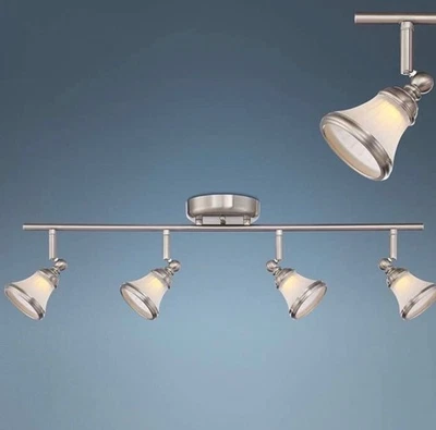 Accesorio de pista LED de níquel satinado de 4 luces Pro Track Foto 1 de 4