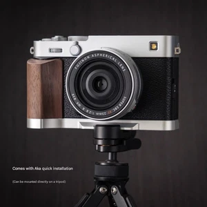 YUWOOD for Fujifilm XE5 Retro Wooden Camera Anti-Slip Base w/ Wooden Handle 0Z - Picture 1 of 34