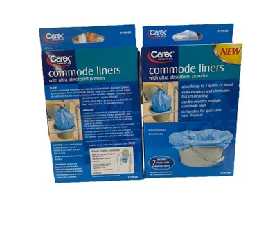 Carex Commode Liners Ulta Absorbent Power 7 Liners In Each Box (2 Pack) - Image 1 of 2