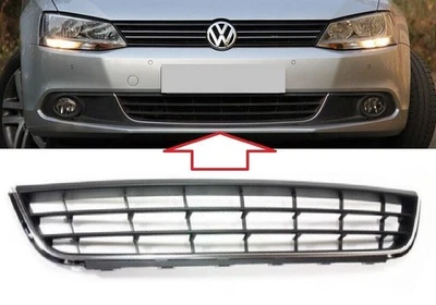 PARAGOLPES DELANTERO REJILLA CENTRAL INFERIOR CON MOLDURA CROMADA SE ADAPTA A VW JETTA 2010-2015 Foto 1 de 4