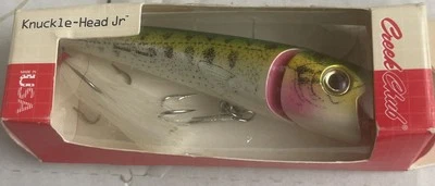 Nuevo de Lote Antiguo Creek Chub IA31 624 Flotante 4" Knucklehead Jr 5/8 OZ Multicolor Insertar Ojos Foto 1 de 4