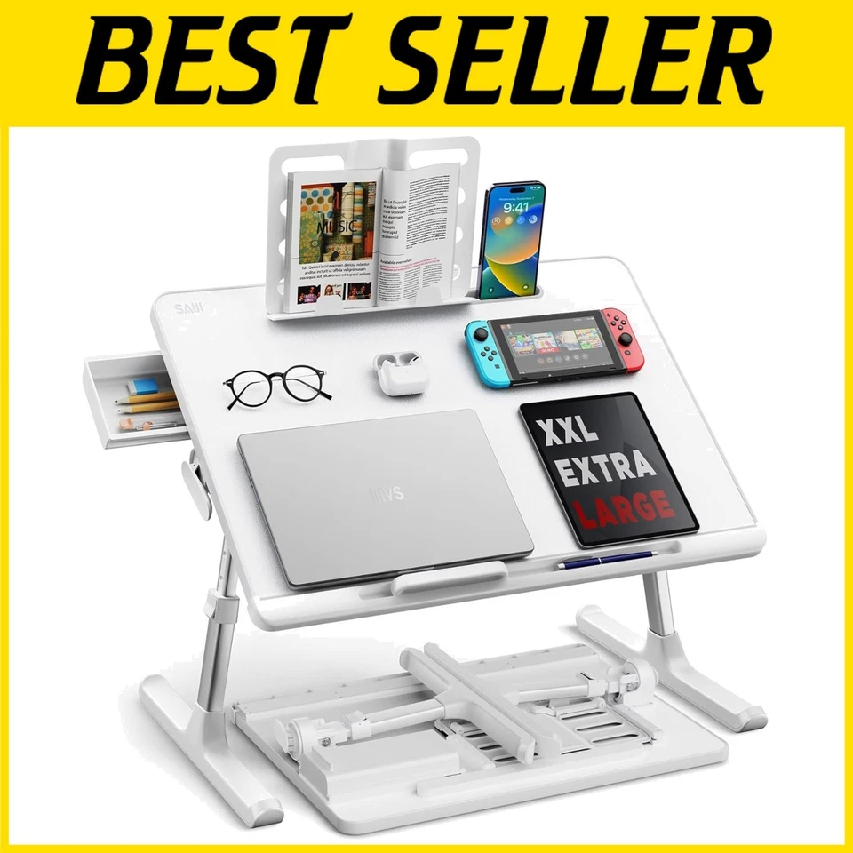 Portable Bed Desk for Laptop - Storage Drawer - Image 1 of 4