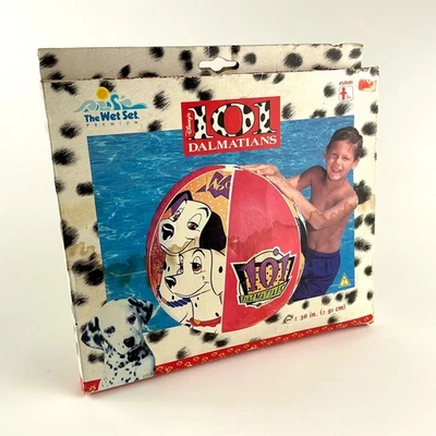 Intex Vintage 101 Dalmatians Disney 36” Beach Ball Inflatable Pool Toy Wet Set - Image 1 of 4