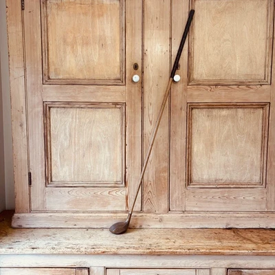 VINTAGE HICKORY SCHAFTTREIBER AUS HOLZ - S.STEWART GESTEMPELT GEWICHT - RECHTSHAND - Bild 1 von 4