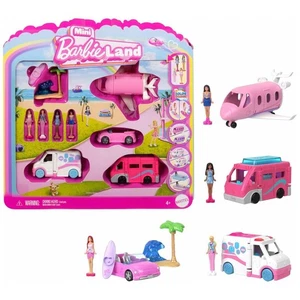 Barbie Mini Land Color Change 4-Pack 1.5" Inch Doll & Toy Vehicle Set - Picture 1 of 7