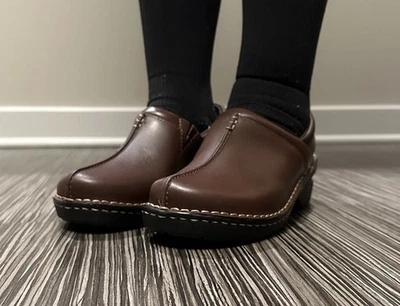 Zuecos Eastland para mujer 9W Kelsey mocasín sin cordones cuña cuero Foto 1 de 4