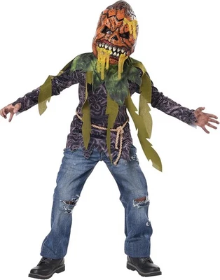 Disfraz de calabaza podrida zombi monstruo aterrador disfraz de Halloween para niño Foto 1 de 2