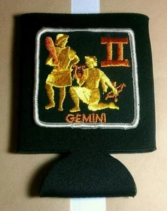 GEMINI ZODIAC SIGN EMBROIDERED PATCH Bottle Warmer Cooler Insulator KOOZIE - Picture 1 of 1