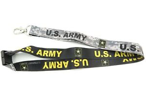 U.S. Army Camo Military Lanyard ID Badge Key Holder Officially Licensed