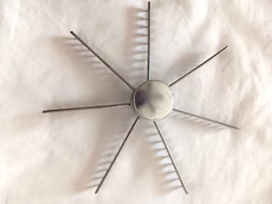 Vintage 9" Aluminum Pie 7 Piece Scorer Cutter Marker Divider - Picture 1 of 4