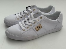 NEW! GUESS MOVER WOMEN'S WHITE LEATHER SNEAKERS SHOES 9 39 SALE