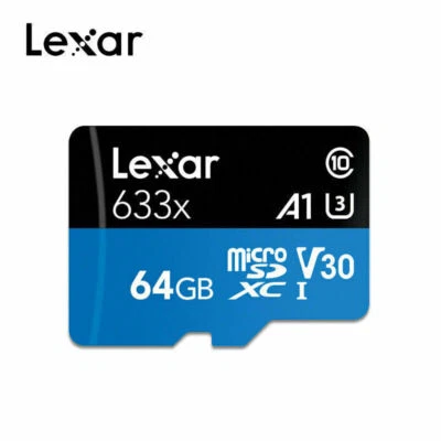 Lexar 633X 64GB SD Card U3 V10/V30 A1/A2 Class10 MicroSD XC TF Memory Card NEW - Image 1 of 4