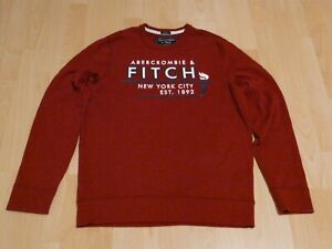 Herren Sweatshirt Abercrombie & Fitch Muscle dunkelrot Gr. S Pullover Sweater