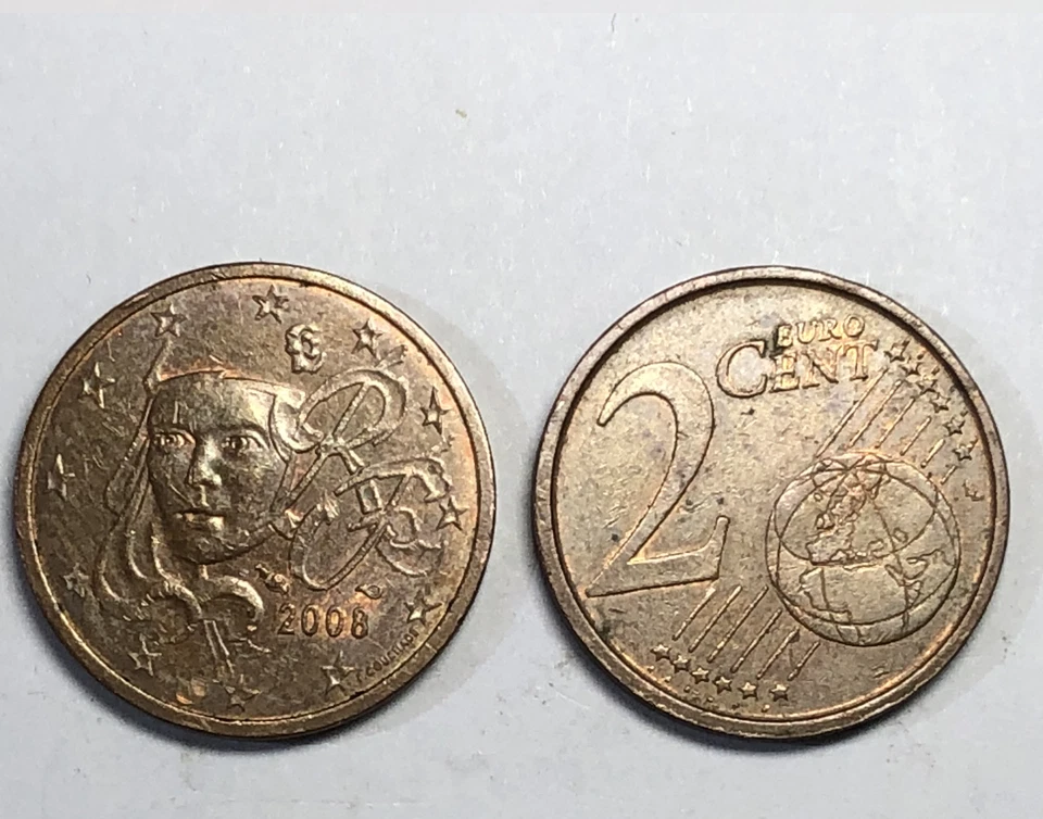 Francia ~ 2008 ~ 2 Centavos de Euro ~ Moneda Mundial Envío Combinado Foto 1 de 1