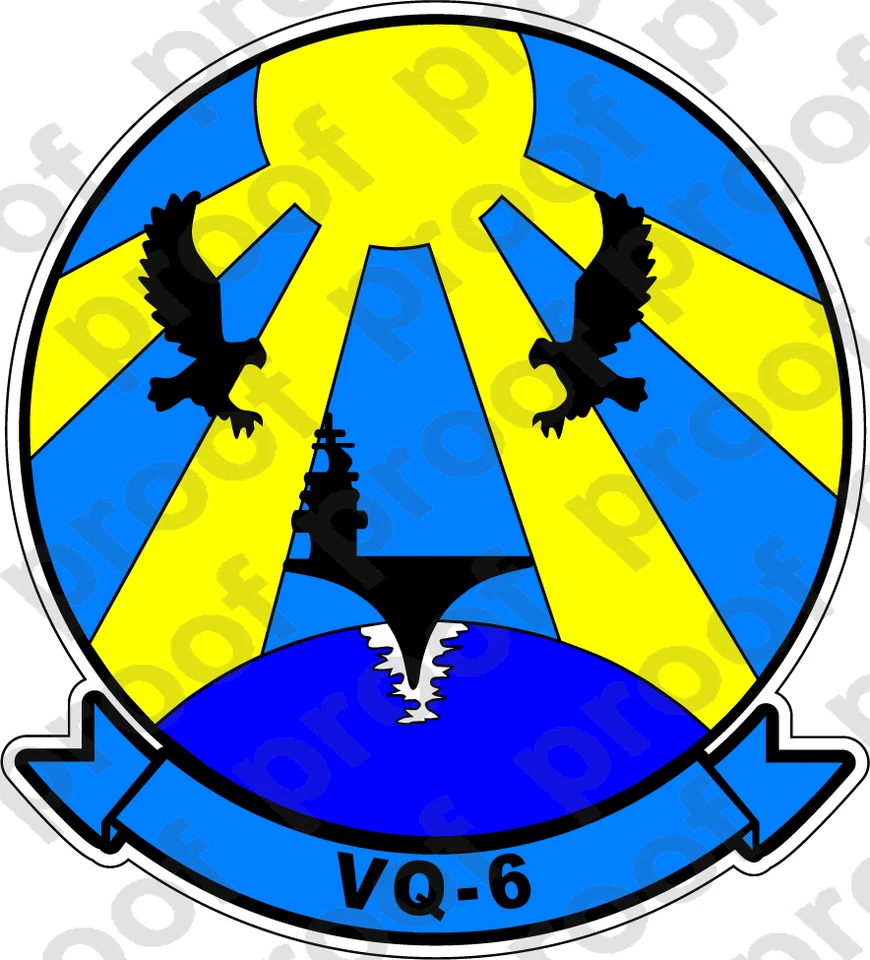 STICKER USN VQ 6 BLACK RAVENS