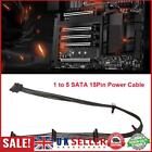 1 to 5 SATA 15Pin Hard Drive Power Supply Splitter Cable for PC Sever Adapter GB