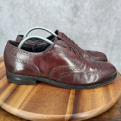 Stafford Oxford Shoes Mens 11.5 D Burgundy Comfort Plus Wintip Derby Dress Shoes - Image 1 of 4