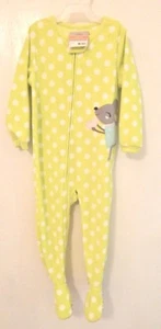 Carter's 3T 1 Pc Green Polka Dot Fleece Blanket Sleeper- Mouse Design – Nwts - Picture 1 of 7