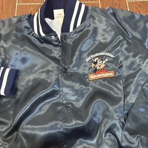 Vintage WDW Fort Wilderness Satin Varsity Jacket - 2XL Mickey Rare Chalkline