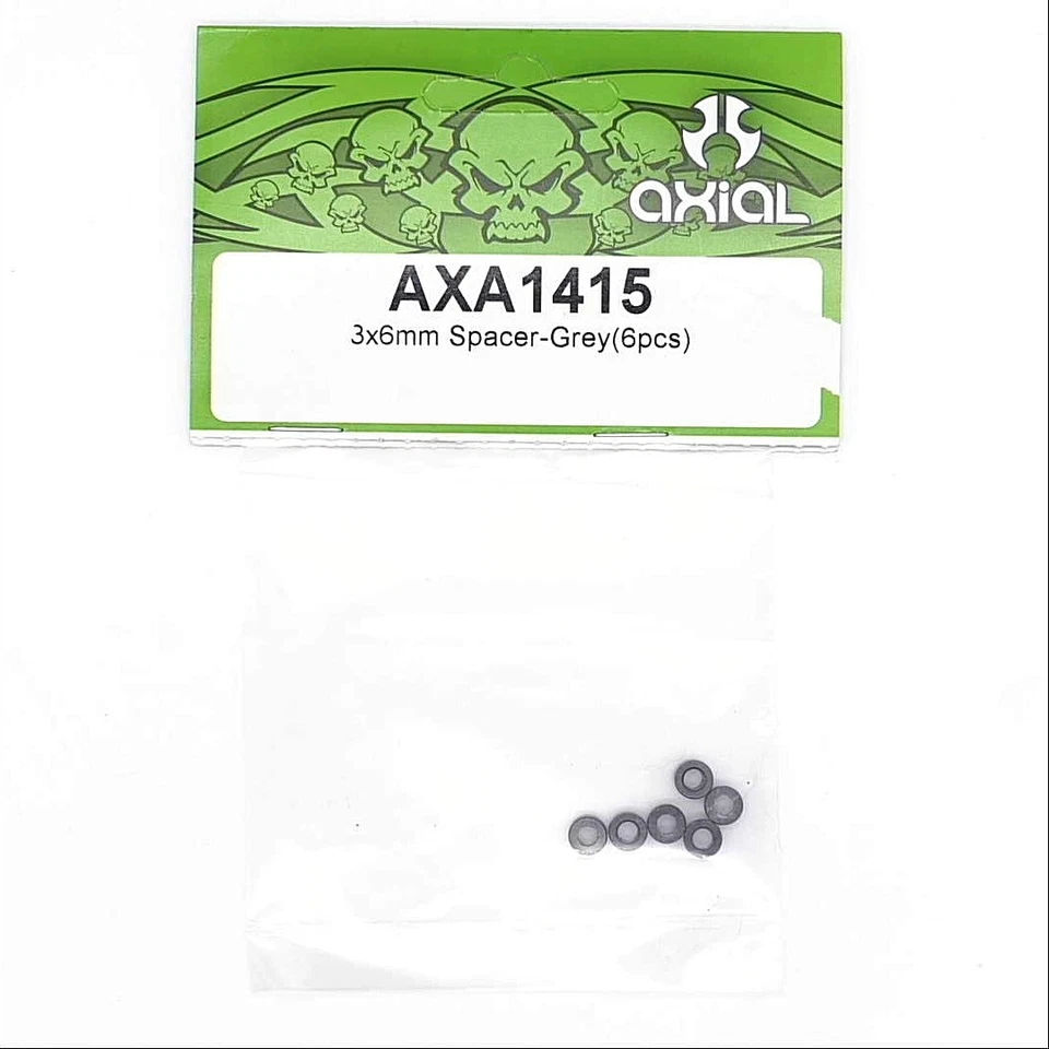 Axial Yeti Score AXA1415 3x6mm Spacer - Grey (6pcs) - Image 1 of 1