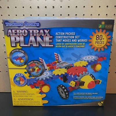 Techno Gears AERO TRAX PLANE CONSTRUCTION SET  80+Pieces A STEM Product- New - Image 1 of 4