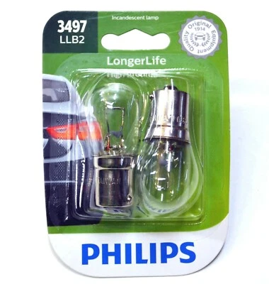Philips LongerLife 3497 27W Due Lampadine Indietro Up Reverse Luce Azione Orig. - Image 1 of 4