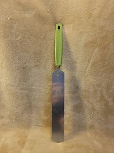 VINTAGE FOLEY AVOCADO MANICO NYLON CON DESIGN CHEVRON SPATOLA METALLO STRETTA - Foto 1 di 4