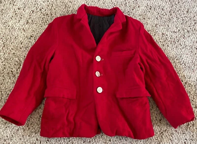 De colección Jackie Tot Niñas Pequeñas Vestido Rojo Traje Chaqueta Tipo Lee-Wald Garment Co. Foto 1 de 4