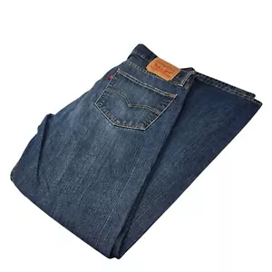 Jeans Levis 505 blu 34X32 uomo gamba dritta denim largo 2014 - Foto 1 di 8