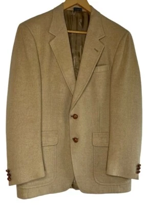 Vintage Christian Brooks Tan Mens Suit Jacket 100% Camel Hair 42R? - Image 1 of 4